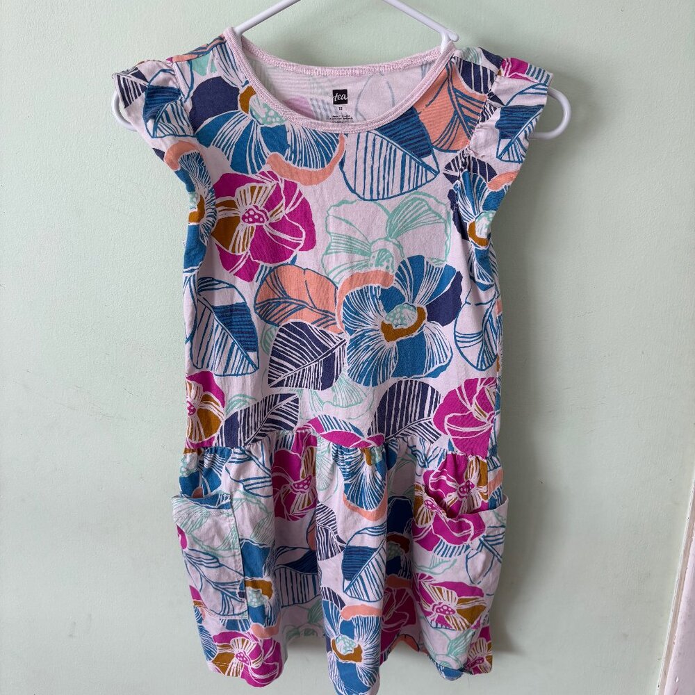 Floral Tea Ruffle Dress - Girl Size 12